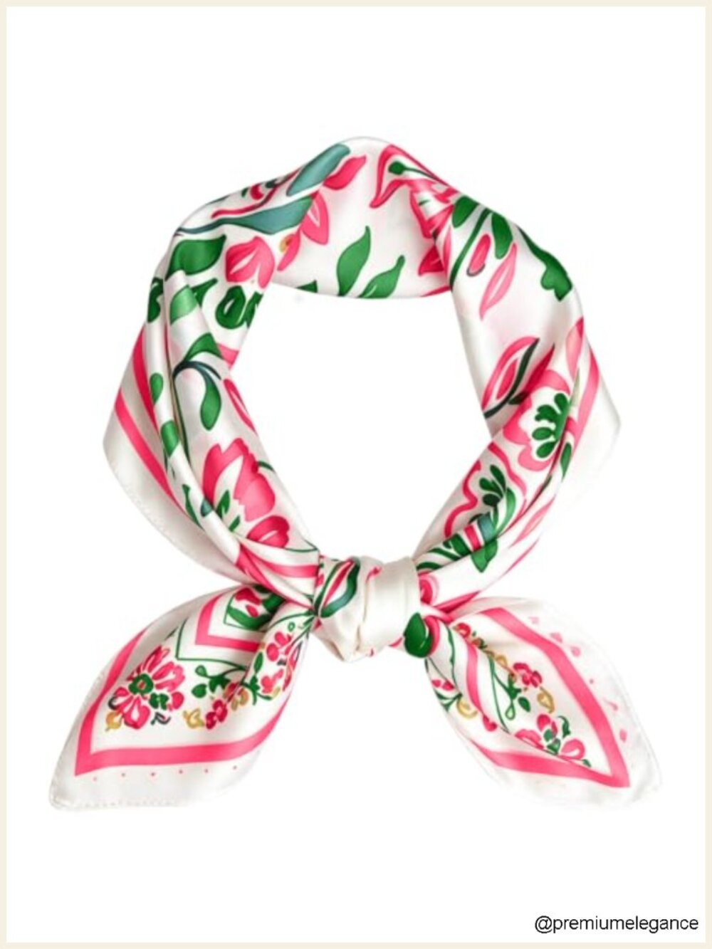 Silky Satin Multifunctional Square Scarf for Women - Hair Neck Purse Accessory
